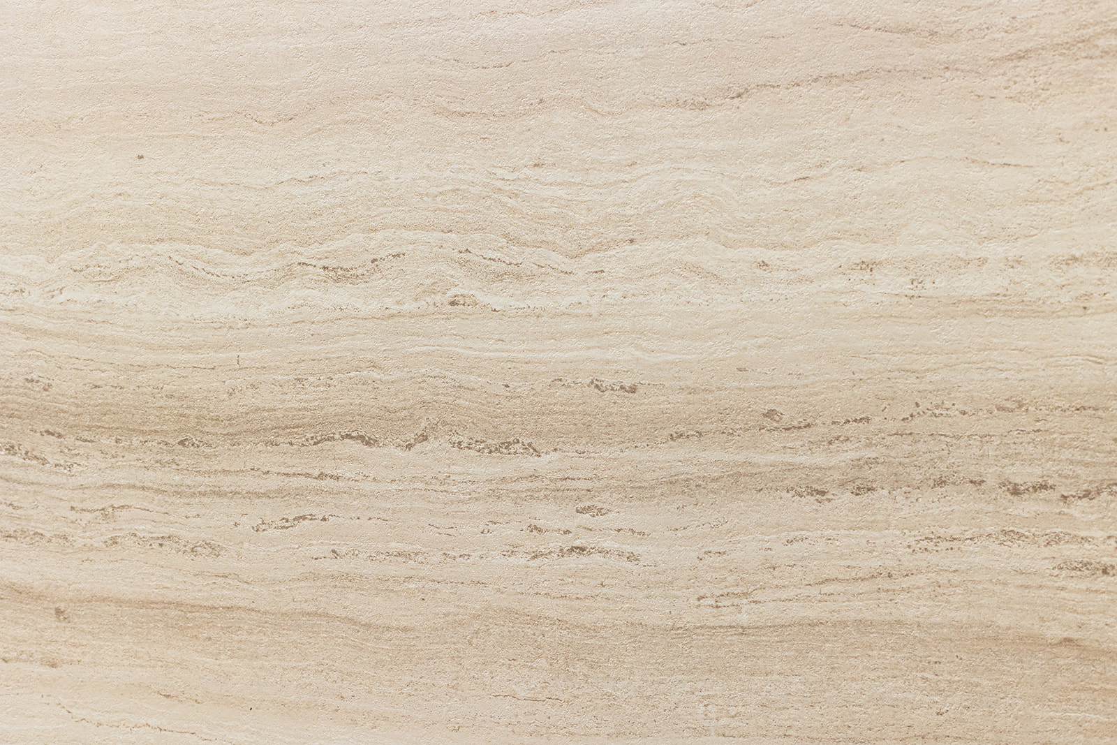 Plan de travail stratifié sur mesure Sofema, décor pierre beige veinée